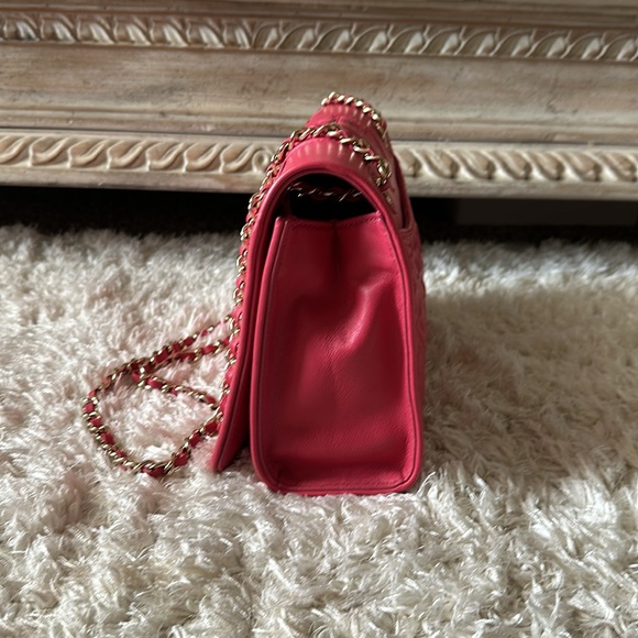 Tory Burch Fleming Medium Shoulder Bag Pink leather - Picture 4 of 13